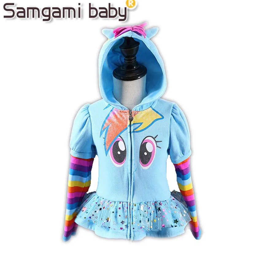 SAMGAMI BABY New 2017 Girls Little Pony Kids Jacket Children s My Coat Cute Girls Coat