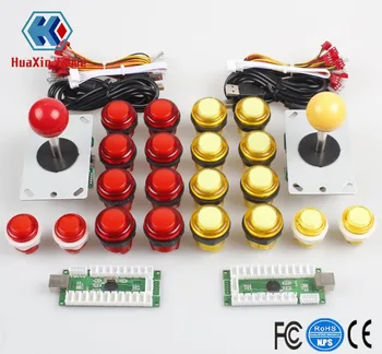 

Classic Arcade DIY Kit USB LED Encoder To PC Controls 4/8 Ways Joystick + 5V Illuminated Push Button For Mame Jamma Raspberry pi