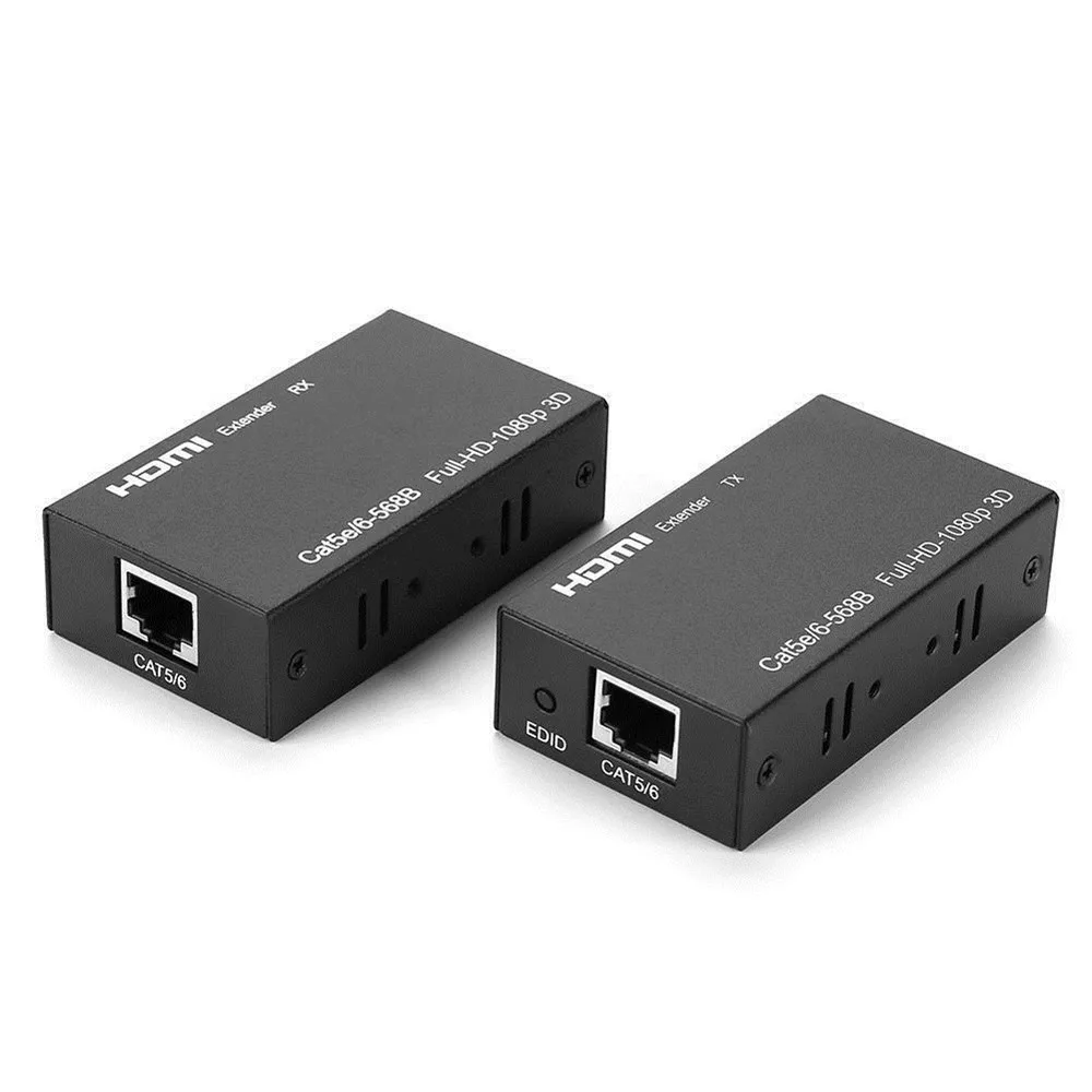 HDMI удлинитель 196ft/60 м HDMI передатчик и приемник Over Single Cat5e/6 plus/7 Ethernet кабель Поддержка 1080P 3D HDMI 1.4a HDCP EDID