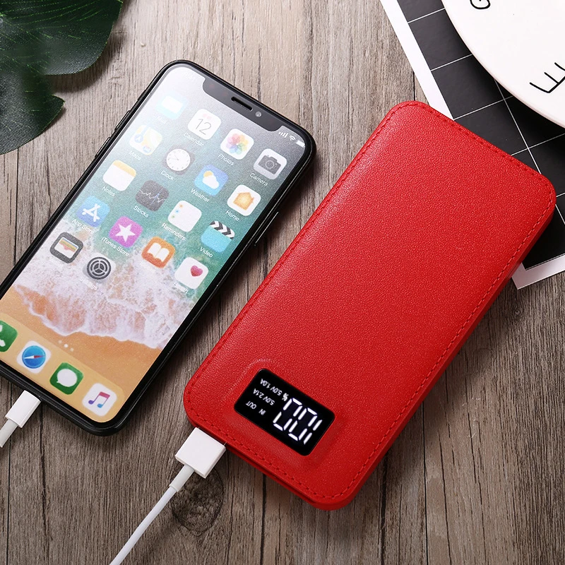 Внешний аккумулятор 10000 мАч с двойным USB ЖК аккумулятором портативное зарядное