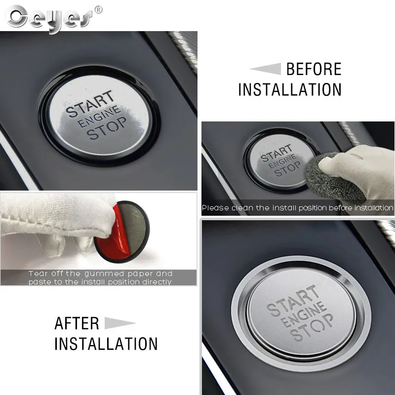 Car Start Engine Button Key Ring for AUDI (35)
