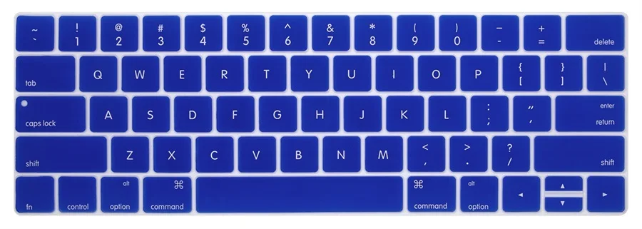 США введите английскую раскладку клавиатуры Крышка силиконовая кожа Наклейка для MacBook Pro retina 1" 15" с TouchBar A1706 A1707 - Цвет: Darkblue