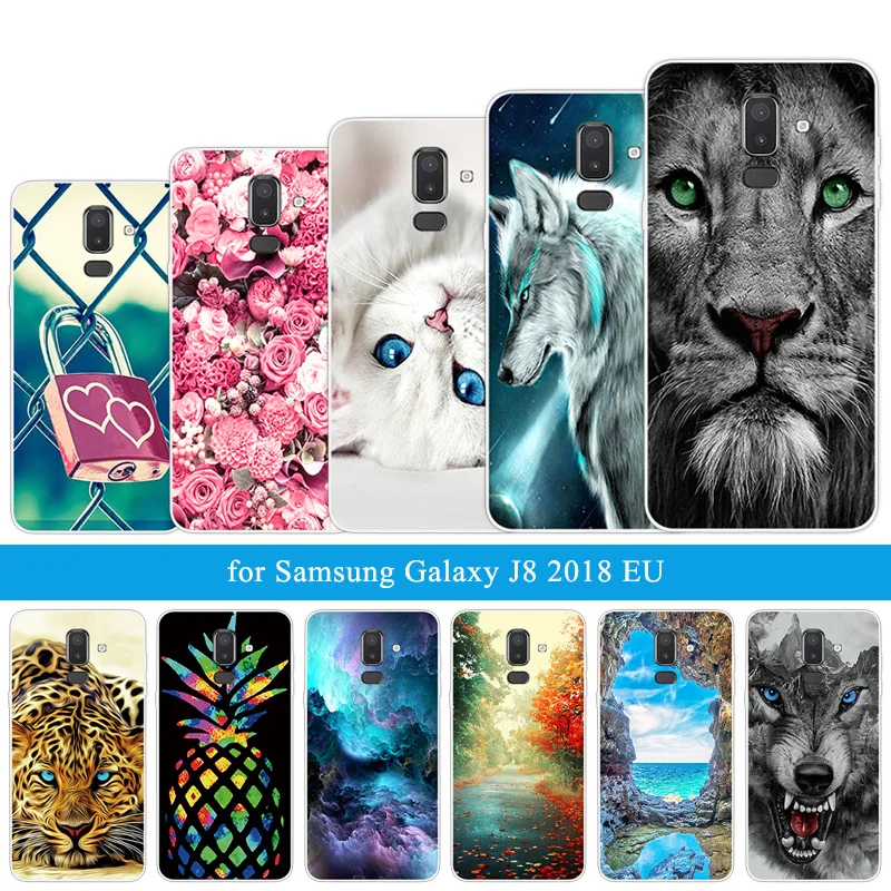Чехол с волком для Samsung Galaxy J4 J6 J8 2018 EU S9 Plus Защитная силиконовая сумка телефона J7 2016