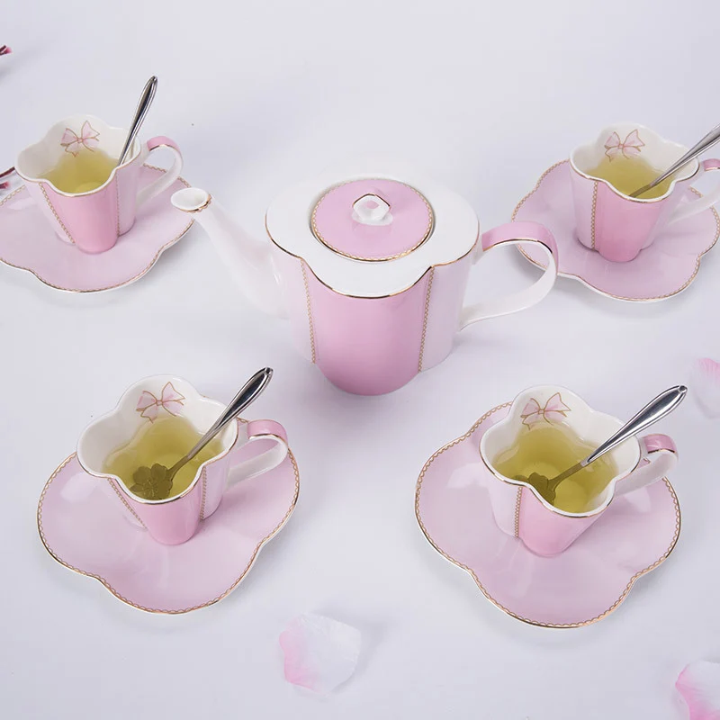 

High Quality Ceramic Drinkware Tea Set Senior Wedding Gift Porcelain Coffee Pot ,Cup and Saucer