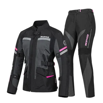 

Motorcycle Jacket Sets Women Motor Sets Pants Moto cross Night Reflection Motocross Jacket Moto Riding Protection for Summer