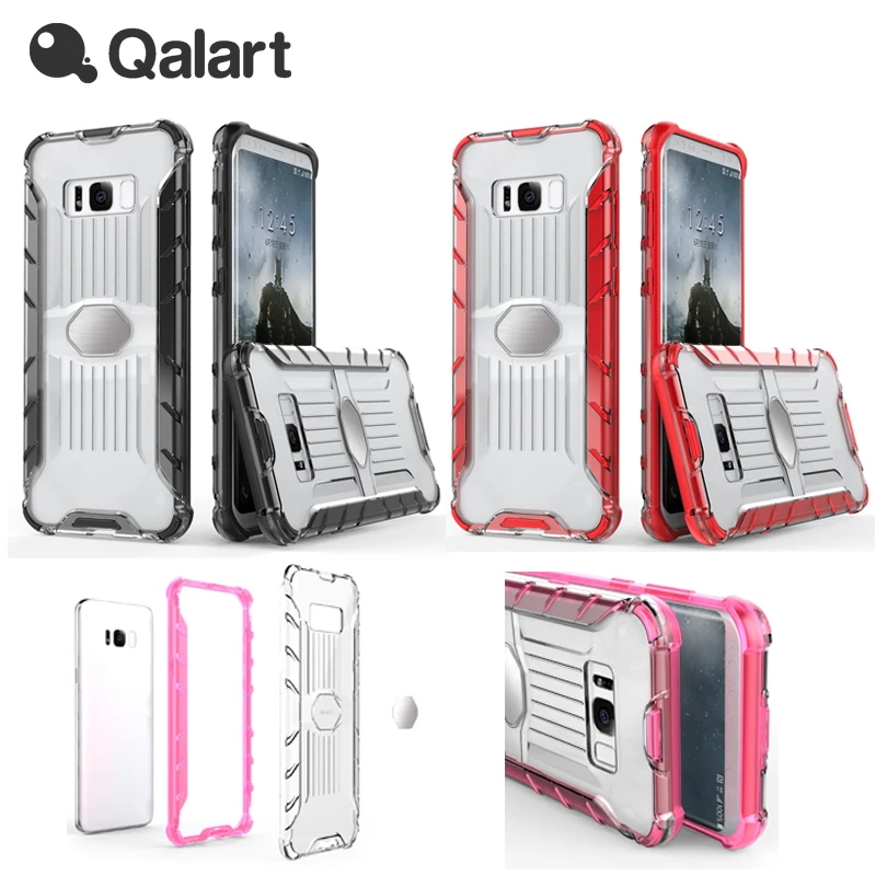 Qalart Гибридный Мягкие TPU силиконовый гель прозрачный PC Прозрачный идеально