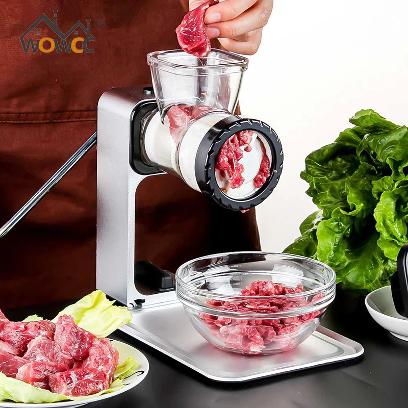 Ручная мясорубка WOWCC измельчитель свинины говядины колбасница с красной
