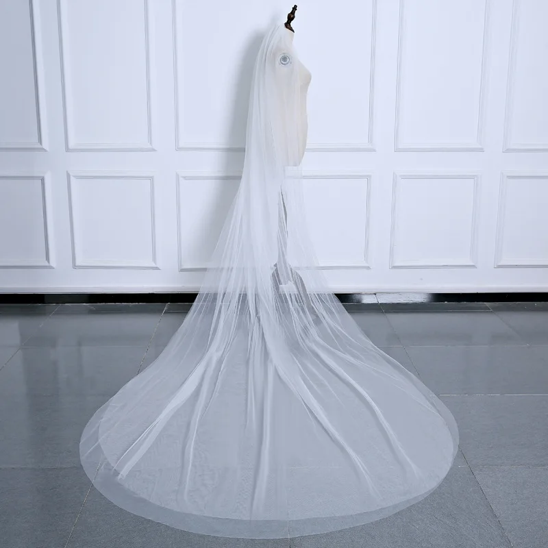 3M *1.6M Wedding Veil Two Layers Simple Voile mariage with Comb Cheap Bridal Veil 3M *1.6M Wedding Veil Two Layers Simple Voile mariage with Comb Cheap Bridal Veil