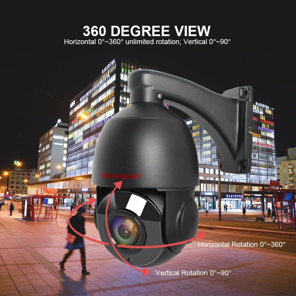 HD 1080P 4 МП 5 Мп PTZ IP камера наружная ИК 50 м Водонепроницаемая 30 кратный зум