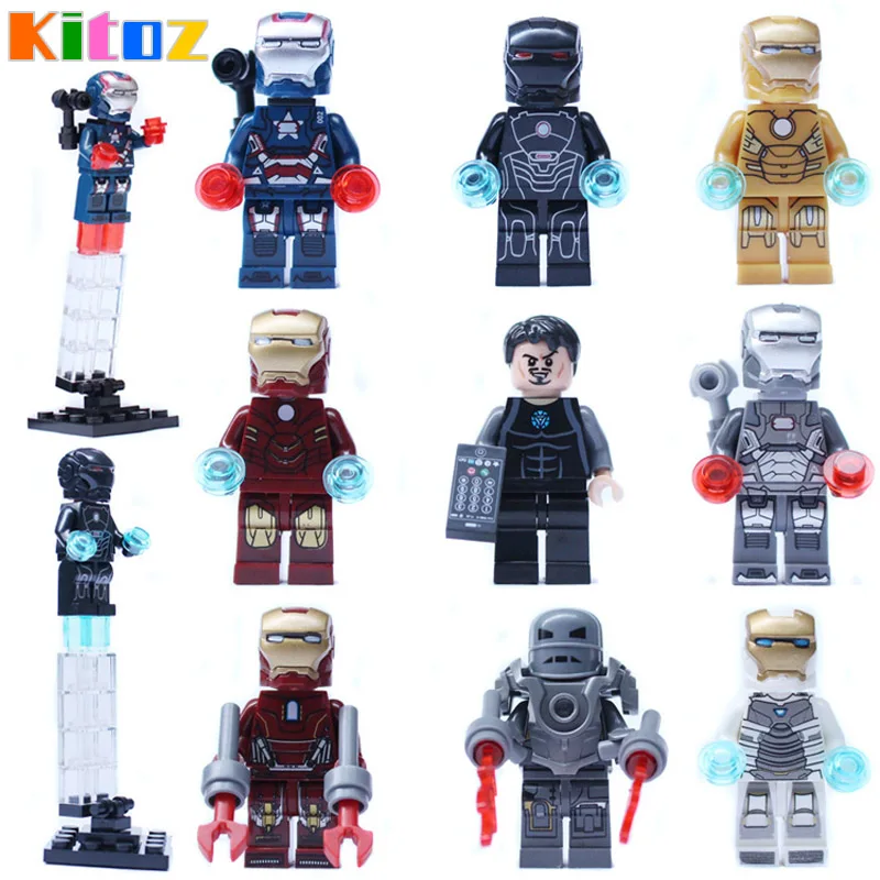 

Kitoz Iron Man Midas War Machine Tony Stark Gemini Mark 1 4 16 21 35 39 Toy Figure Building Block Compatible with Lego