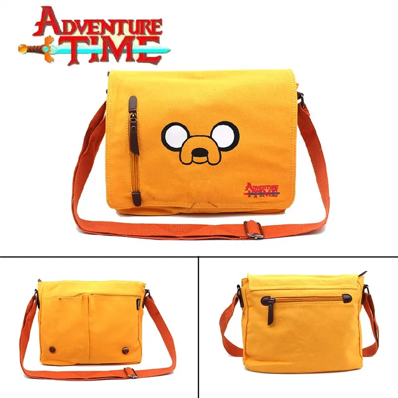 

Adventure Time Jake Anime Messenger School Bag Shoulder Bag Cross Body Anime Cosplay Boys Girls Gifts Canvas