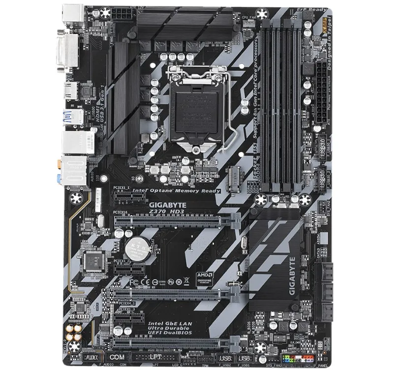Оригинальная б/у Материнская плата Gigabyte LGA1151 DDR4 Z370 поддержка i3 8100 i5 8500 I7
