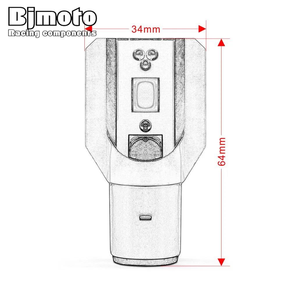 Светодиодный светильник лампочка BJMOTO H6 для мотоцикла 6 в 80 В постоянного тока Вт