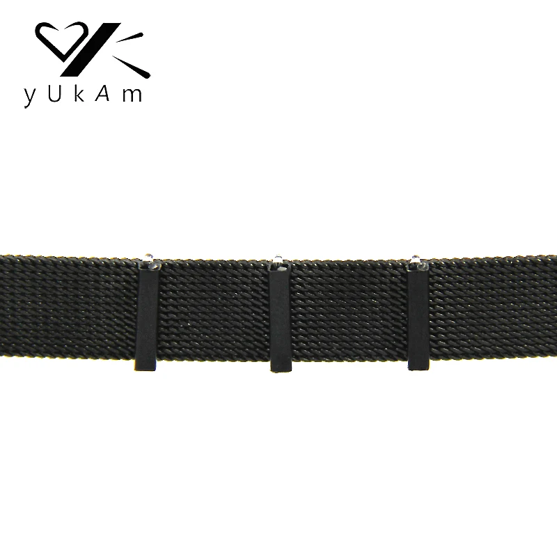 

YUKAM Jewelry Slider Spacer Black Rubber Stoppers Ring Slide Charms Keeper for Stainless Steel Mesh Bracelets Accessories Making