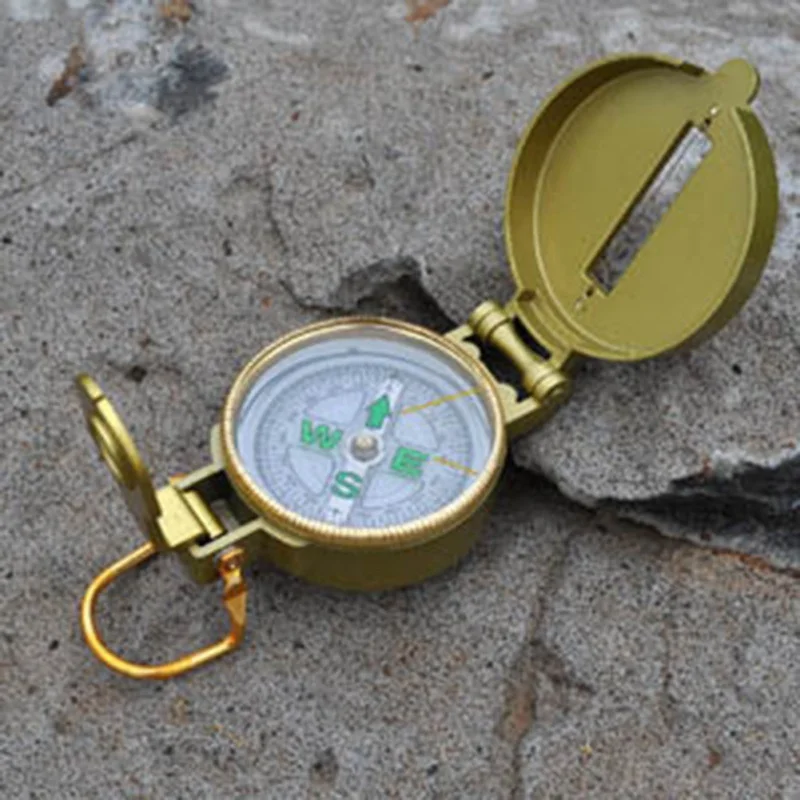 

Camping Campass Zinc Alloy Multi function Boat Compass Mini Folding Lens Compass Military Dashboard Dash Mount Outdoor Tools