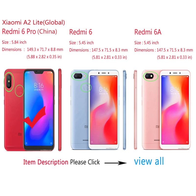 Чехол для Xiaomi Redmi 6A 6 Pro, чехол s Xiomi Redmi 6 Pro 6A 6X, кожаный чехол-книжка с окошком для просмотра, тонкий противоударный Роскошный чехол