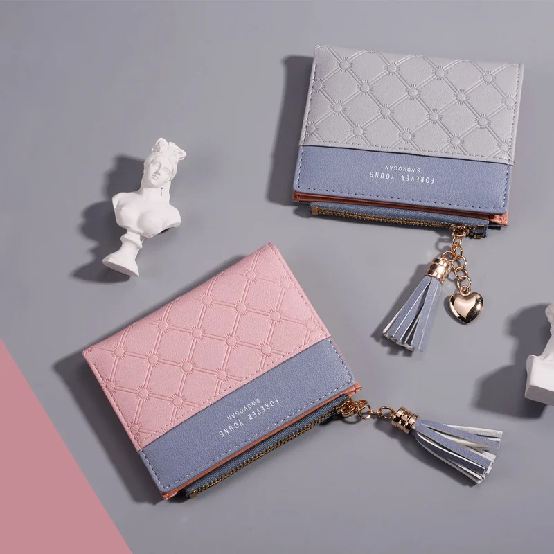 Tassel Leather Wallet Women Small Luxury Brand Famous Mini Women Wallets Purses Female Short Coin Zipper Purse Cartera Mujer Tassel Leather Wallet Women Small Luxury Brand Famous Mini Women Wallets Purses Female Short Coin Zipper Purse Cartera Mujer