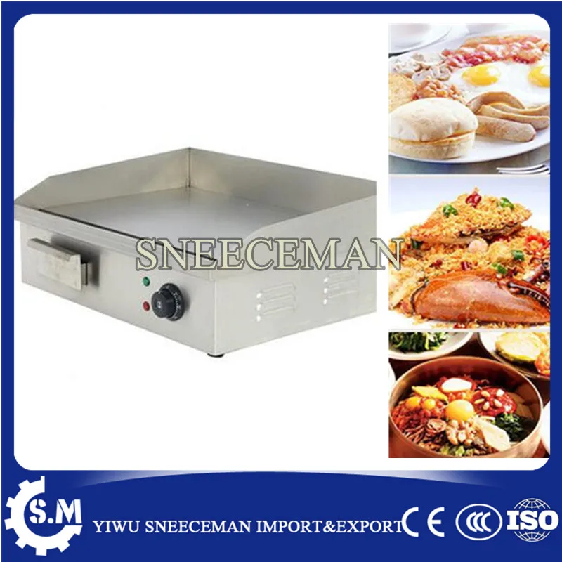 Stainless steel flat pan electric GRILL Griddle PLATE machine bread