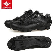 2018 Santic Pro Team Design Cycling Shoes Men Self-locking Outdoor Non-slip Mountain Bike Shoes MTB Shoes Bicycle Sapatos Mens santic cycling shoes men 2018 self locking mountain bike shoes pro bicycle shoes athletic sneakers zapatillas ciclismo black