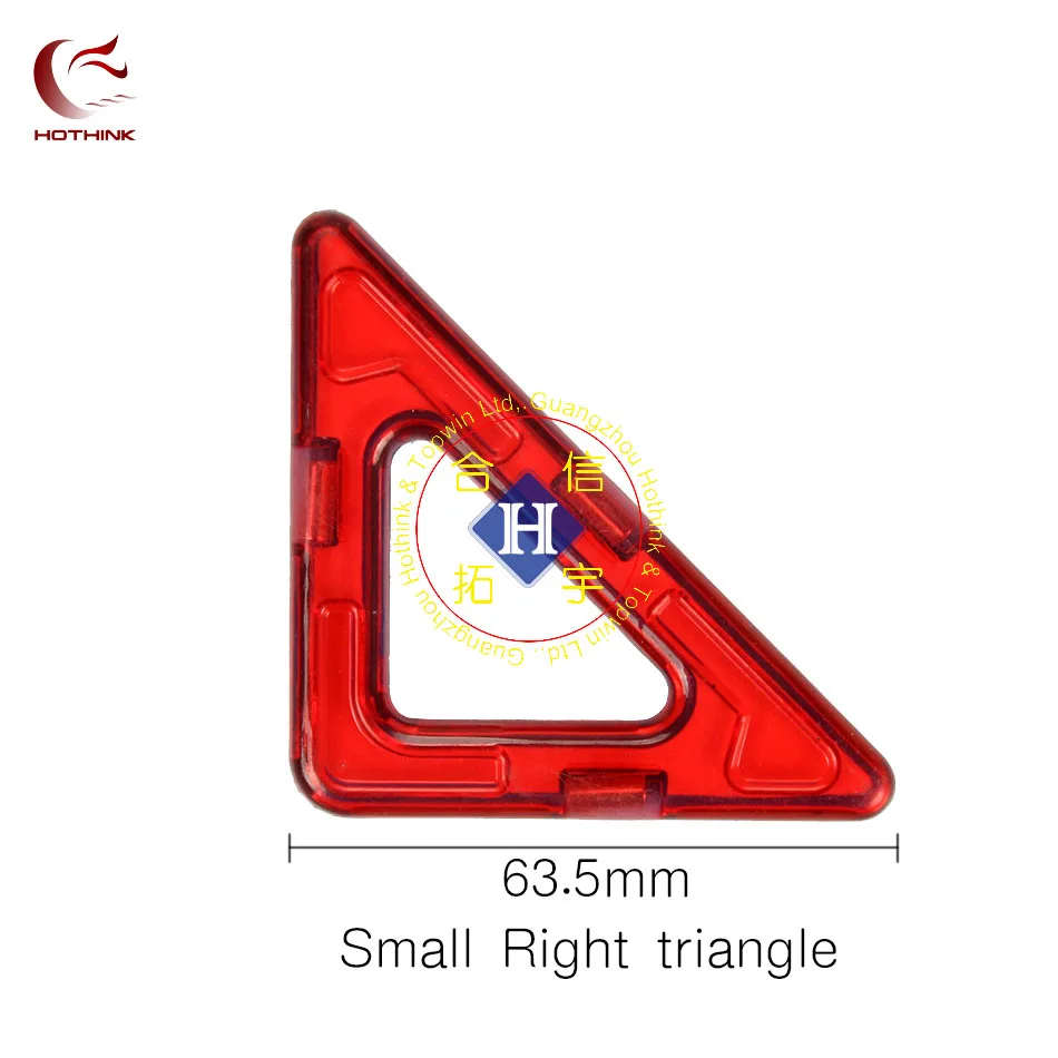 

Hothink 5 pcs Big size Right triangl Magnetic Blocks DIY building bricks parts accessory construct Magnet model Educational toys