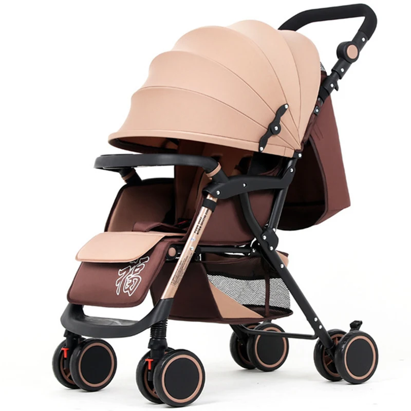 

Baby stroller light portable folding four-wheeled push can sit lie baby carriage umbrella baby stroller bb car