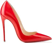 Top Quality Women Pumps Cow Muscle Red Bottom High Heels Sexy Pointed Toe Red Sole Wedding Shoes Size 12 heels Plus Size 34-46