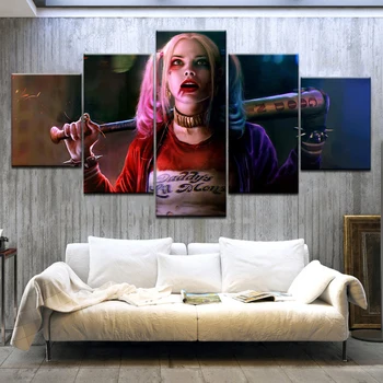 

HD Printed Painting Suicide Squad Harley Quinn Poster Canvas Print Art Painting Wall Art Pictures for Living Room Bedroom Decor