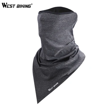 

WEST BIKING Summer Breathable Cycling Face Mask Ice Fabric Bicycle Bandana Headwear Triangle Neck Scarf Fitness Sport Face Mask