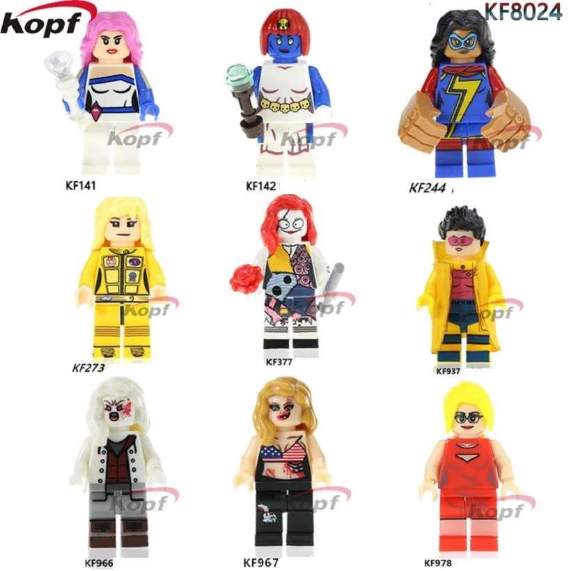 

KF8024 Single Sale Super Heroes Single Sale Mystique Felicity Smoak Zombie Sally Building Blocks Learning For Children Toys
