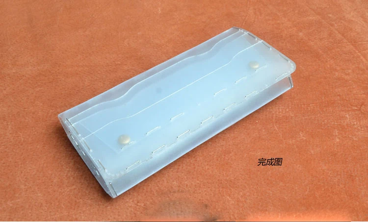 DIY three folded long leather wallet pvc template leather craft sewing pattern accessories