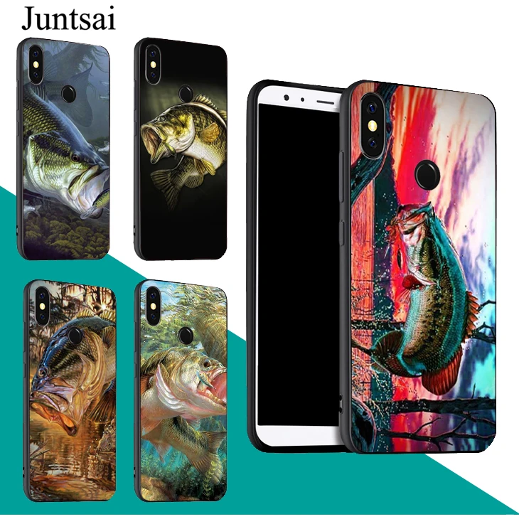 

Juntsai Bass FISHING FISH Phone Case For Xiaomi Redmi Note 5 5A 7 4X 5Plus 6A 6 Pro S2 Mi 9 8 6X A2 Max 3 F1 Coque