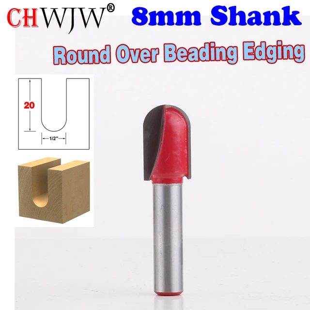 1PC 8mm Shank High Quality Core Box / Round Nose Router Bit 1/2W X 20mmH Wood Cutting Tool Chwjw 60005