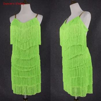 

Sexy Backless Tassel Latin Dance Dress Women Ballroom Dance Dresses Girls/Ladys Salsa Rumba Cha Cha Samba Tango Costumes