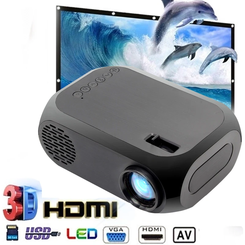 BLJ-111 LCD FHD Smart Projector 4K 3D 1920*1080P Mini Interfaces Projector Support USB AV HDMI Movie Home Cinema