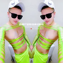 Новинка, летние брюки, мужской индивидуальный комбинезон, певица, обтягивающие штаны для бега, мужские комбинезоны, спортивные комбинезоны, комбинезоны