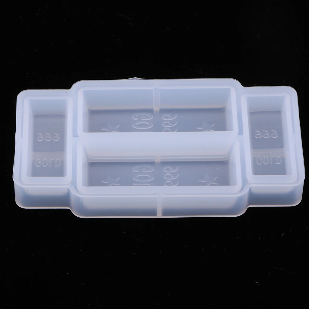 Clear Silicone Mold Gold Bar Shaped Mould for DIY Chocolate, Soap, Cake Tool, Resin Casting Mold for Home Ornament Crafts