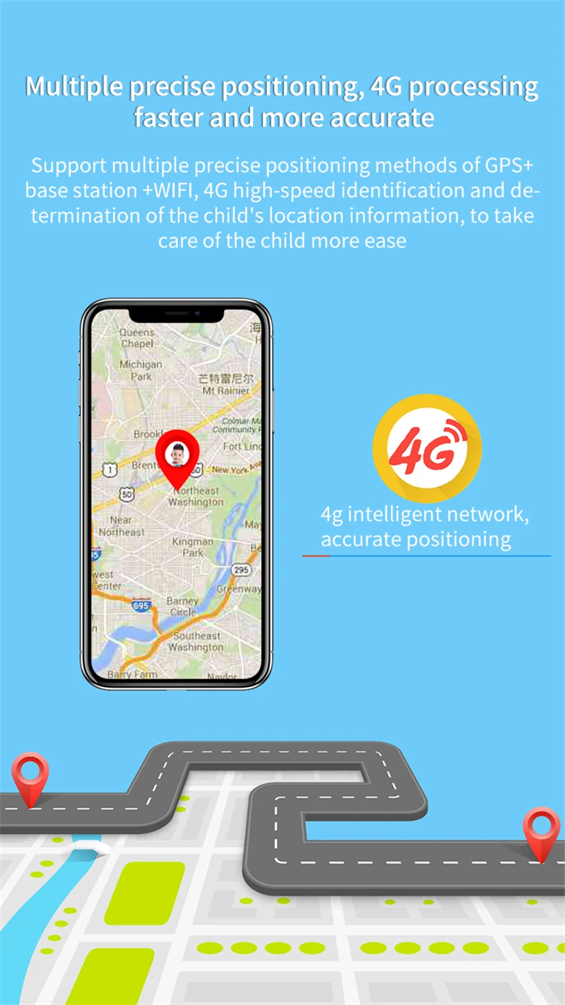 Дети 4G LTE 4g Смарт gps отслеживание часы телефон Высокая точность в режиме реального времени позиционирование больше время батареи sh1300 не работает в США