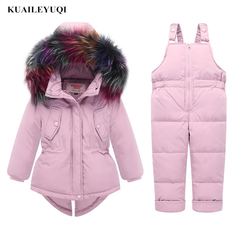'30 degree New Russia Winter children's clothing setS baby ski suit g