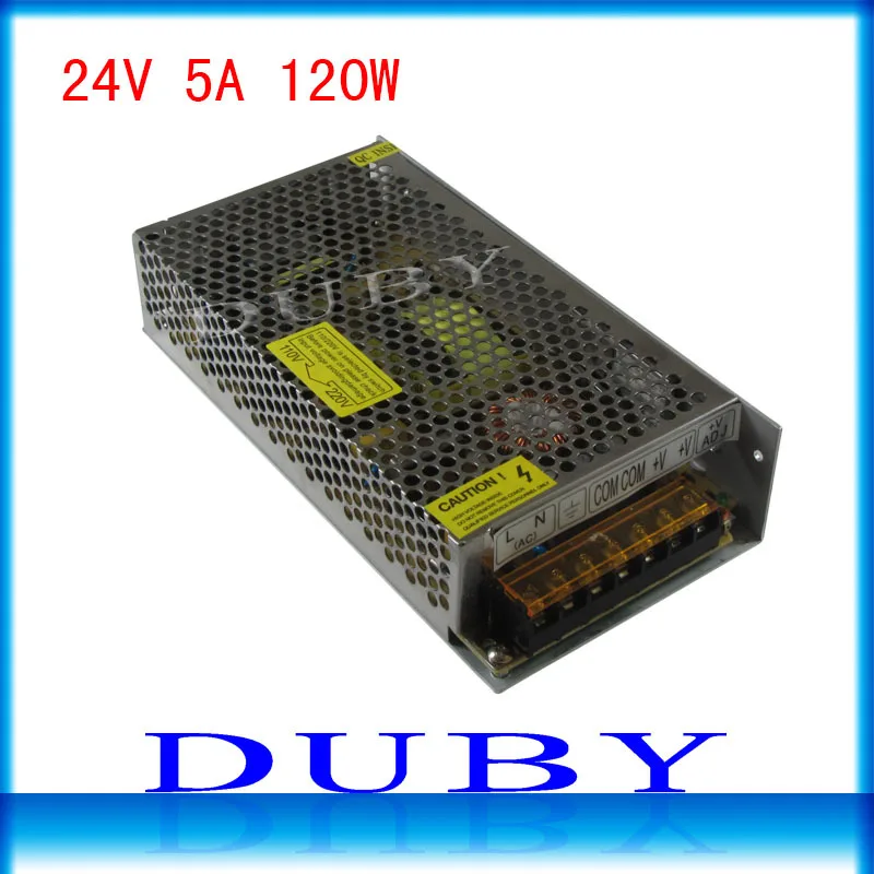 

24V 5A 120W Switching power supply Driver For LED Light Strip Display AC100-240V Factory Supplier free shipping