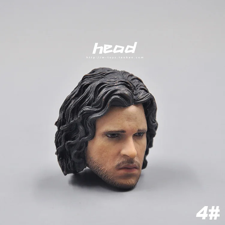 

1/6 Scale Male Head Sculpt For Hot Toys Body Model John Jon Snow Star Actor Black Men Head Carving Action Figures Toys