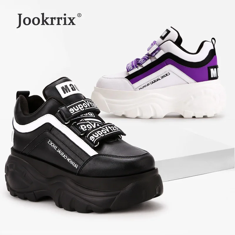 

Jookrrix 2018 Casual White Shoes Women Fashion Brand Platform Sneakers Lady chaussure Autumn New Female footware Increased Shoes