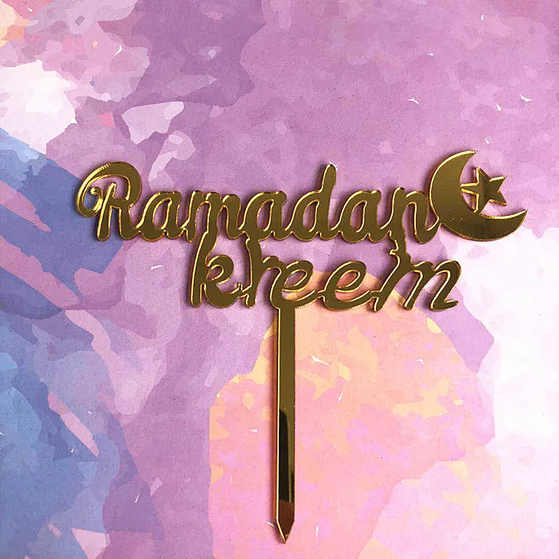 

10 pcs acrylic ramadan kreem letters cake topper