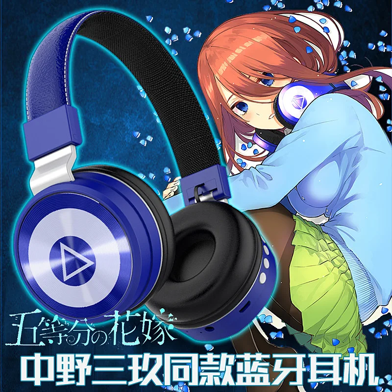 Наушники Nakano Miku для косплея, беспроводные bluetooth-наушники, Go-Toubun no Hanayome, костюм аниме, Quintessential Quintuplets, подарки