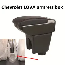 Для Chevrolet Aveo T200/T250 2011-2002 поворотный Топ Кожа центральной консоли коробка для хранения подлокотник чашки подлокотник 2008 2009 2010