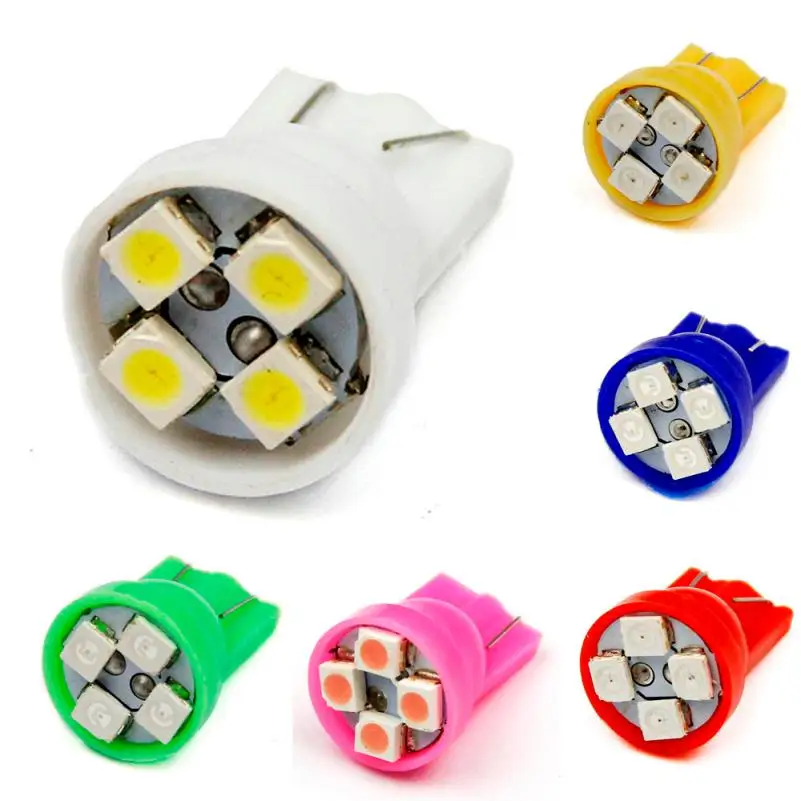 Автомобильный светильник 10 шт. 6 цветов 4SMD T10 1210 smd 4 Светодиодный s автомобильные