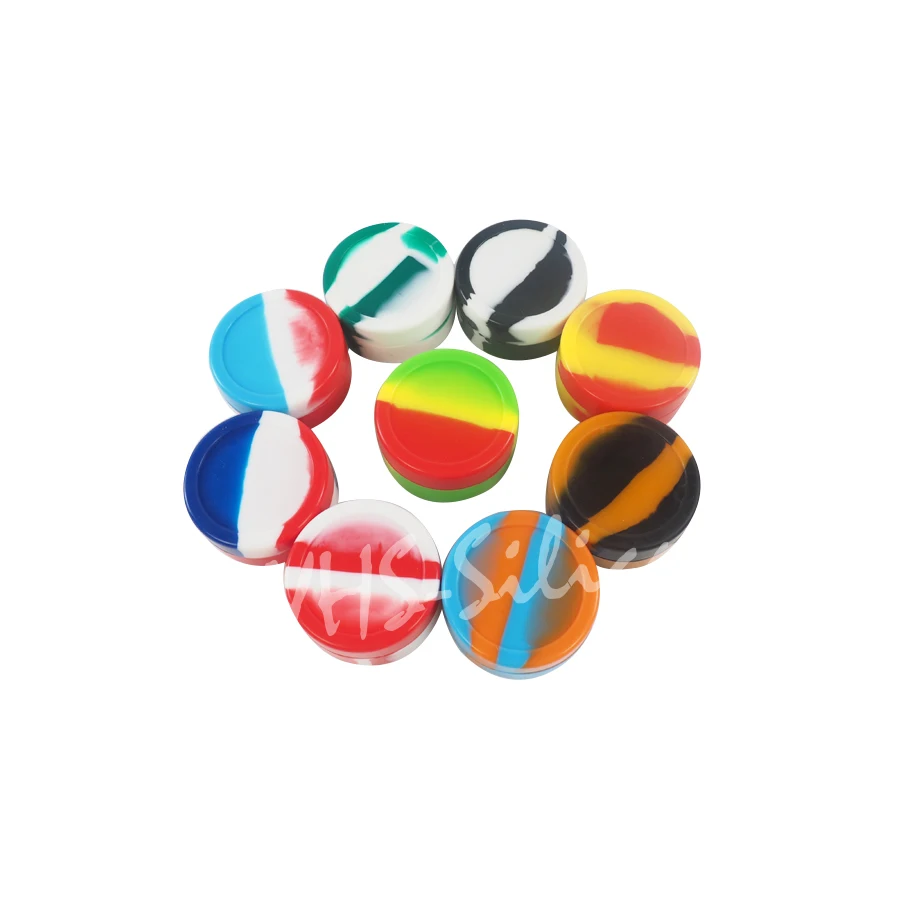 

5pcs 22ml wax round silicone wax container dab silicone small jar for oil wax molds dab cigarette cream food-grade silicone waxs