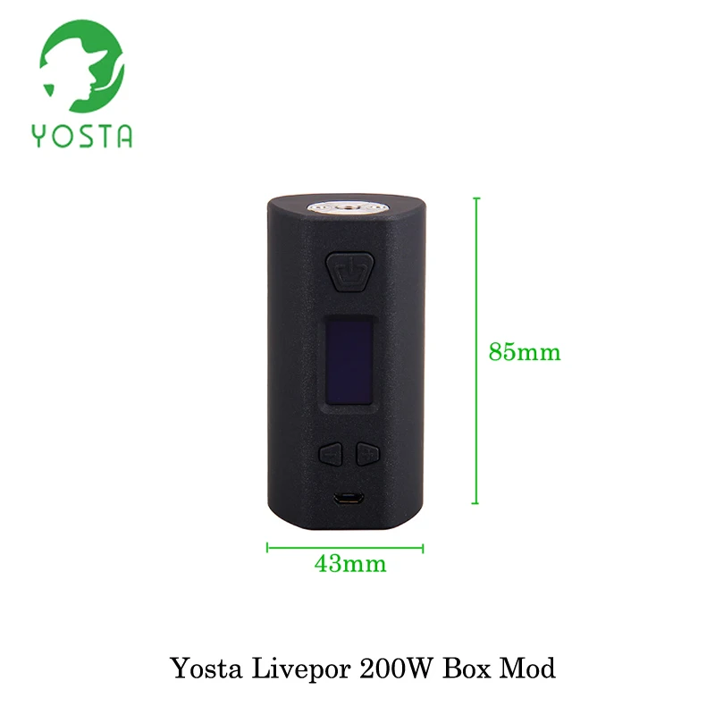 Электронные сигареты Yosta Livepor 200 бокс мод Вт питается от двойной батареи 18650