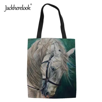 

Jackherelook Reusable Shopper Bags Women Crazy Horse Casual Environmental Protection Mom Shopping Bag Large Girls Storage Bags