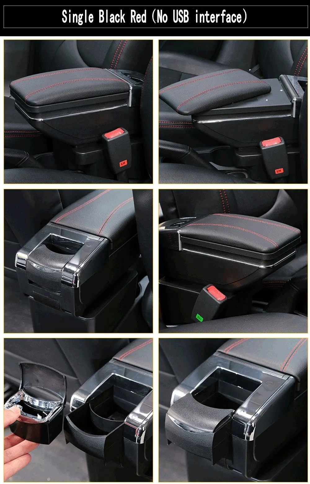 Автомобильный подлокотник для peugeot 206 206+ 207 компактный 2009-2012 центральный подлокотник из искусственной кожи ящик для хранения центральной консоли поднос подстаканник