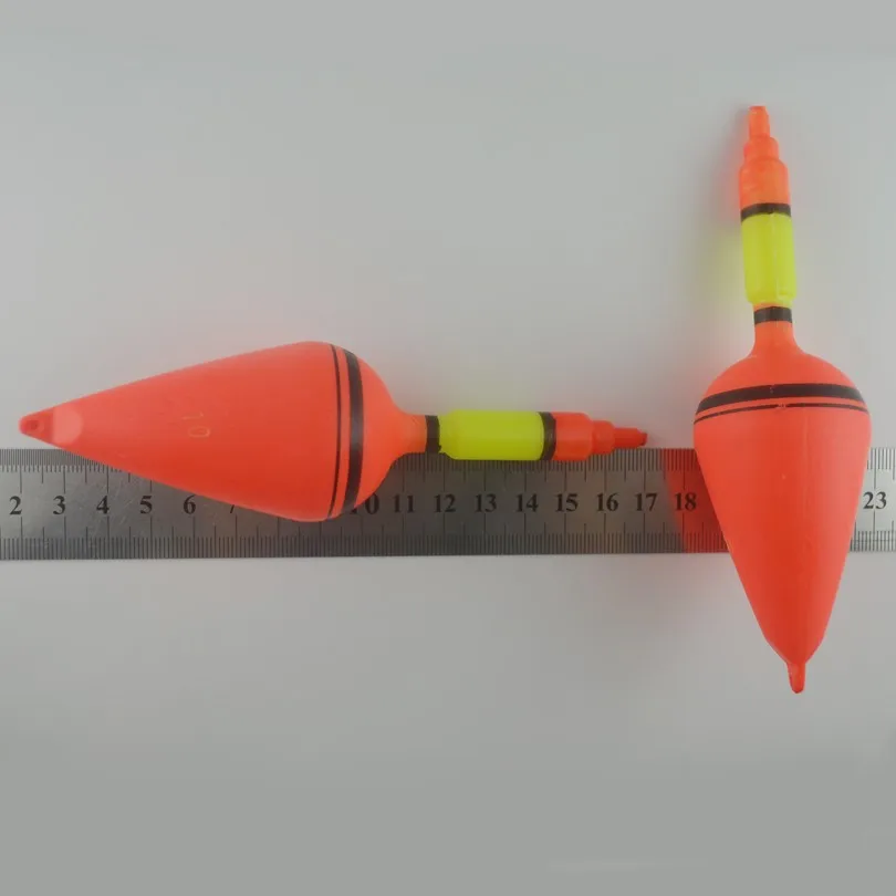 Flutuadores de Pesca Mnft Lote Cor Brilhante Bobbers Bola Flutuador 13*3.5cm Mar Pesca Grande Barriga Forma Boia Vertical 50 Pçs - 6 Esporte e Lazer